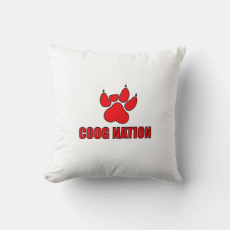 Coog Nation White Throw Kissen