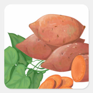 Cook a Sweet Potato Day - Aufwertungstag Quadratischer Aufkleber