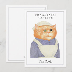 COOK CAT 4.5x6.25 Flachkarte + Text Feiertagskarte