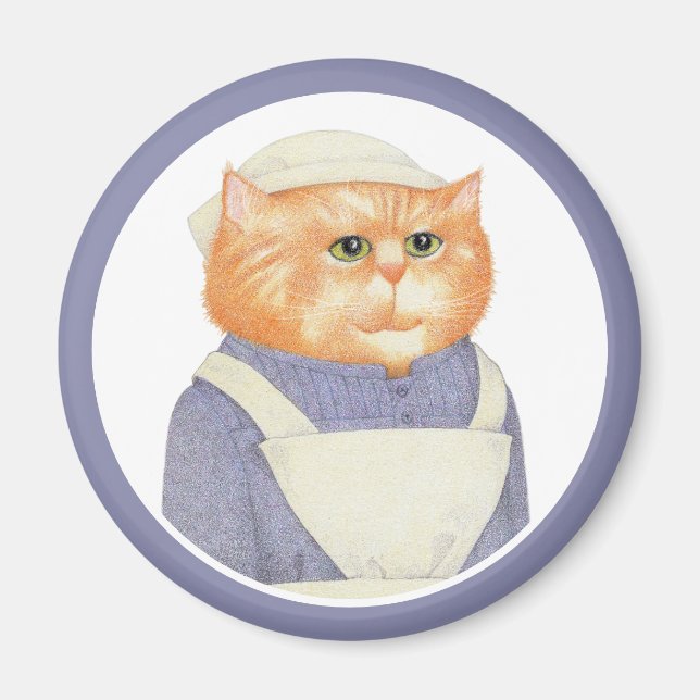 COOK CAT Round Magnet (Vorne)