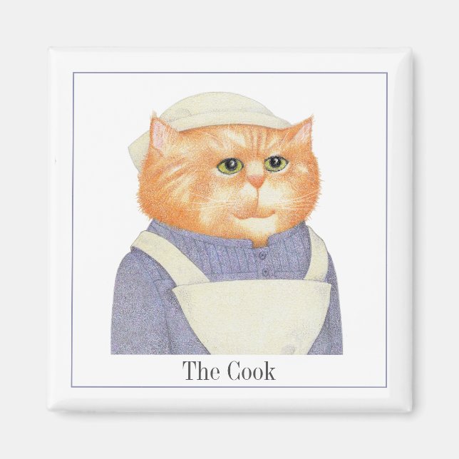 COOK CAT Square Magazin + Text II Magnet (Vorne)