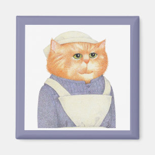 COOK CAT Square Magnet
