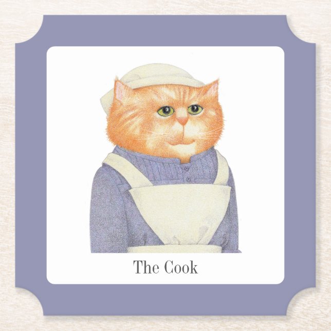 COOK CAT Ticket Paper Untersetzer + Text (Vorderseite)