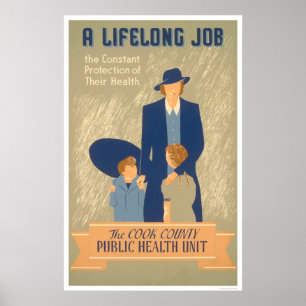 Cook County öffentliches Gesundheitswesen WPA 1938 Poster