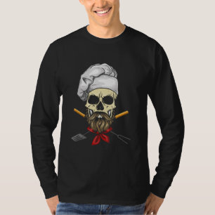 Cook Grill Master Koch Skull Face Halloween Gesche T-Shirt
