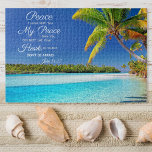 Cook Island - John 14:27 Bible Verse Puzzle<br><div class="desc">Notiz: Man kann einfach den Namen und die Unterschrift der Person ignorieren, weil dieser Teil völlig verborgen war. Man kauft einfach das Puzzle so, wie es ist, oder man kann sie bearbeiten, wenn man will.~ Dieses wunderschöne Puzzle zeigt ein atemberaubendes Foto des Strandes von Cook Island als Hintergrund, wobei der...</div>