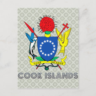 Cook Islands Coat of Arms Postkarte