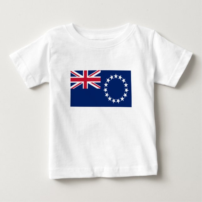 Cook Islands Flag Baby T-shirt (Vorderseite)