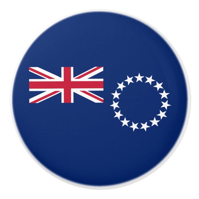 Cook Islands Flag Keramikknauf (Vorderseite)