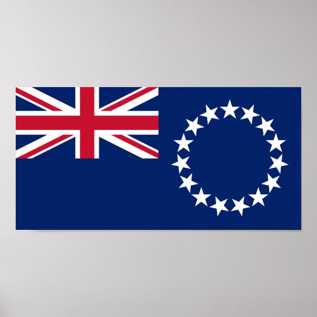 Cook Islands Flag Poster (Vorne)