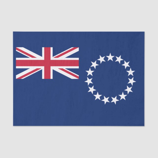 Cook Islands Flag Seidenpapier (Vorderseite)