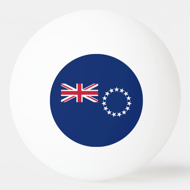 Cook Islands Flag Tischtennisball (Vorderseite)