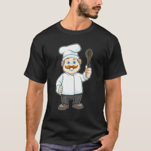 Cook Koch hat Kochen Schürze Kochen Löffel T-Shirt