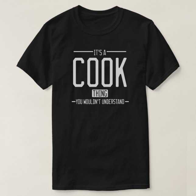 Cook lustige Nachname lustige Familie T-Shirt (Design vorne)