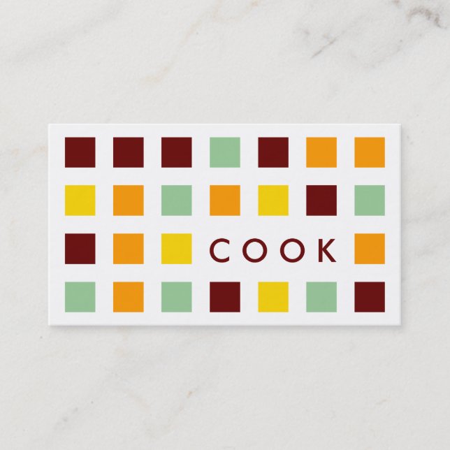 COOK (Mod-Quadrate) Visitenkarte (Vorderseite)