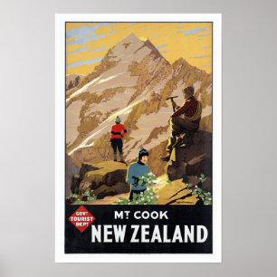 Cook New Zealand - Vintage Travel Art Collection Poster