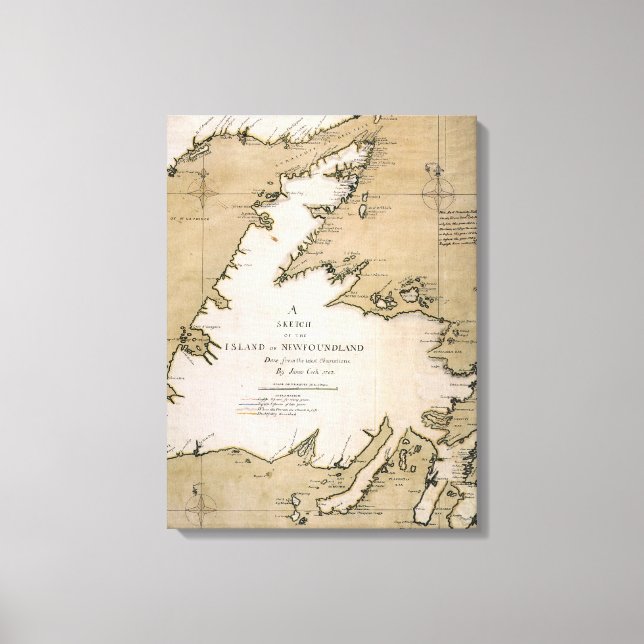 COOK: NEWFOUNDLAND, 1763 LEINWANDDRUCK (Vorderseite)