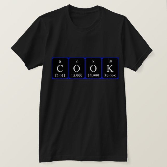 Cook Periodensystem Shirt (Design vorne)
