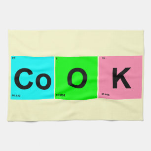 Cook-Quadrate Periodic Table Design of Elements Geschirrtuch