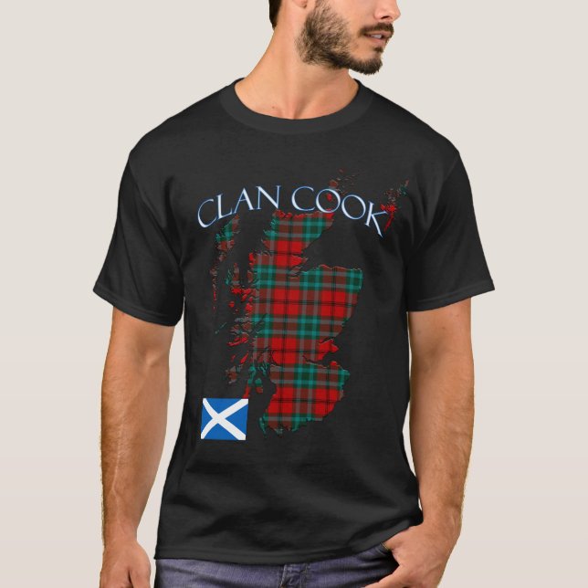 Cook Scottish Clan Tartan Scotland T-Shirt (Vorderseite)