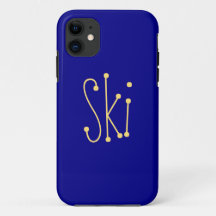 Cook SKI Text kühl farbige Royal Blue Hintergrund