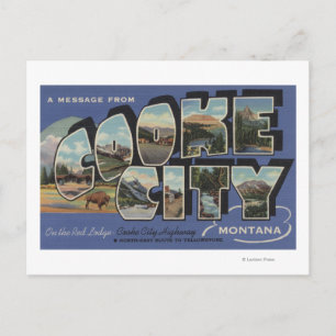 Cooke City, Montana - Große Briefmarkenszenen Postkarte