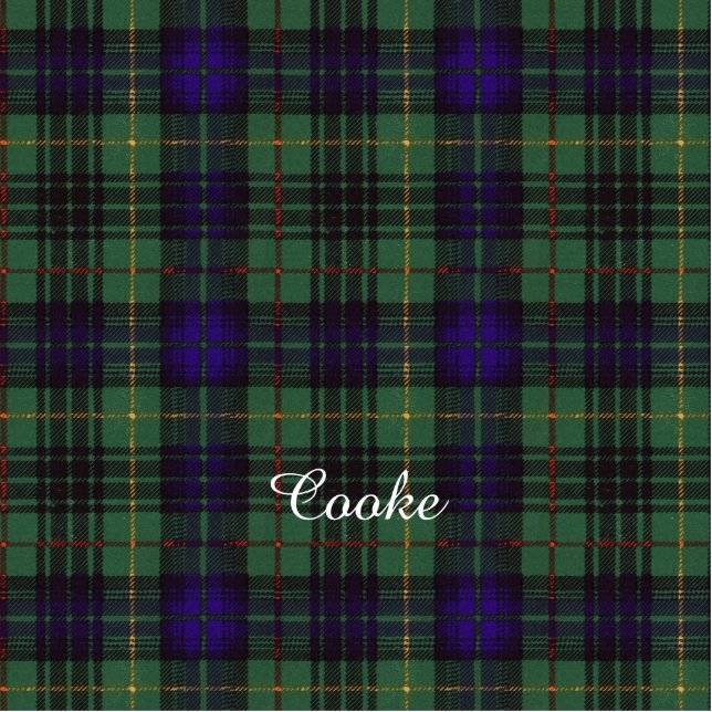Cooke Clan karierter schottischer Kilt Tartan Fotoskulptur Magnet (Vorne)