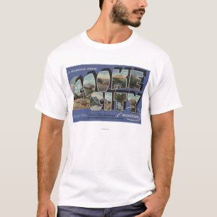 Cooke Stadt, Montana - große Buchstabe-Szenen T-Shirt
