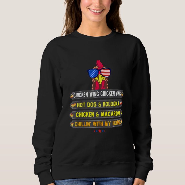 Cooked Chicken Wing Chicken Wing Hot Dog Bologna M Sweatshirt (Vorderseite)