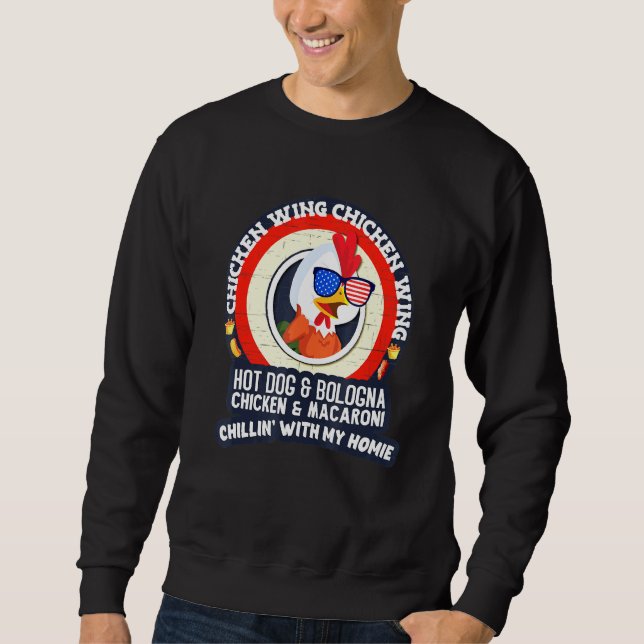 Cooked Chicken Wing Chicken Wing Hot Dog Bologna M Sweatshirt (Vorderseite)