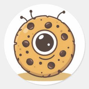 Cookie Alien – Süße lustige Dessert-Kunst Runder Aufkleber
