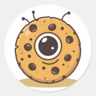 Cookie Alien – Süße lustige Dessert-Kunst Runder Aufkleber