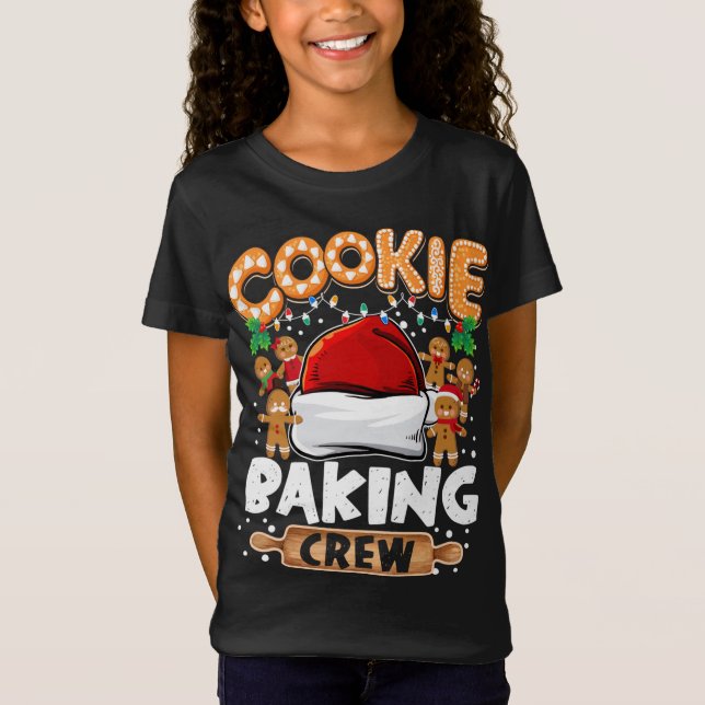 Cookie Backen Crew Funny Christmas Lights Gingerbr T-Shirt (Vorderseite)