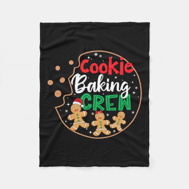 Cookie Backen Crew Funny Pajamas Familie Xmas Chri Fleecedecke (Vorderseite)