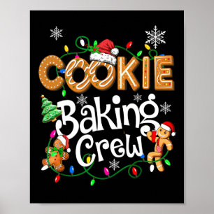 Cookie Backen Crew Kochen Lover Santa Xmas Ginger Poster