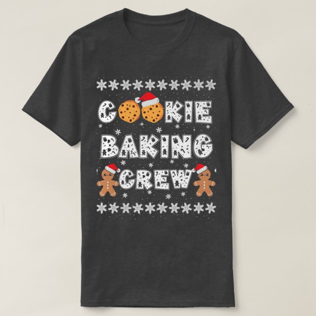 Cookie Backen Crew Lebkuchen Männer mit Weihnachts T-Shirt (Design vorne)
