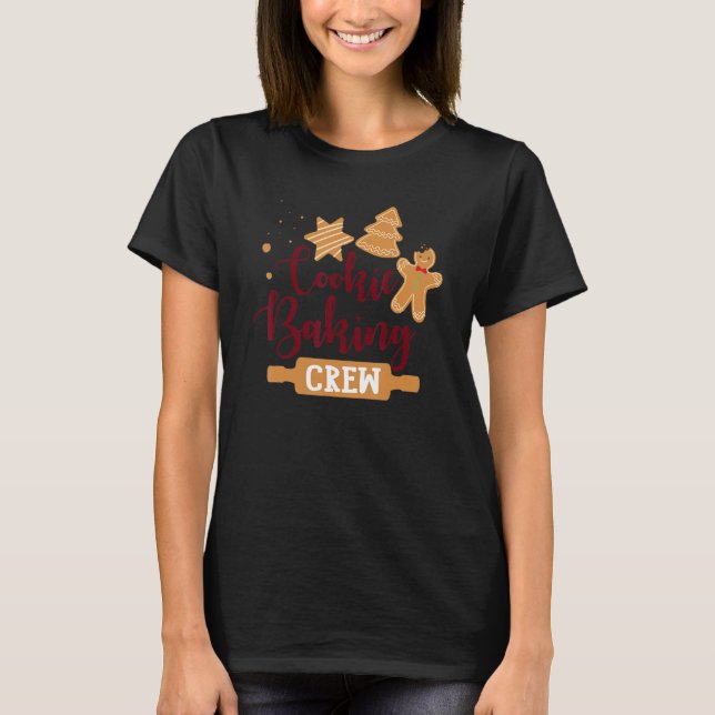 Cookie Backen Crew Lebkuchen Weihnachtskostüm P T-Shirt (Vorderseite)