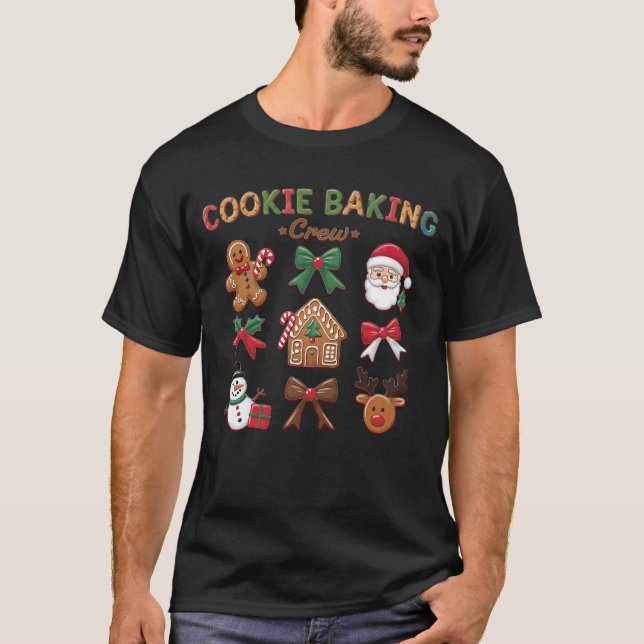 Cookie Backen Crew passt Weihnachten T-Shirt (Vorderseite)