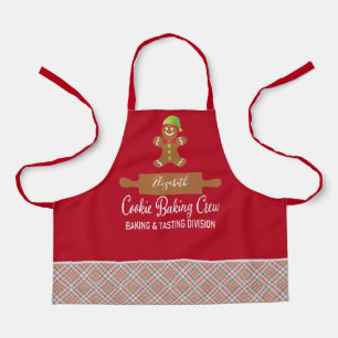 Cookie Backen Crew Rote Karierte Weihnachtszeit Sc Schürze