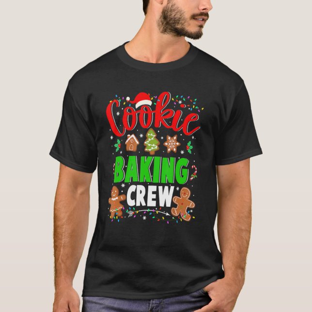 Cookie Backen Crew Weihnachten Lebkuchen Santa Fam T-Shirt (Vorderseite)