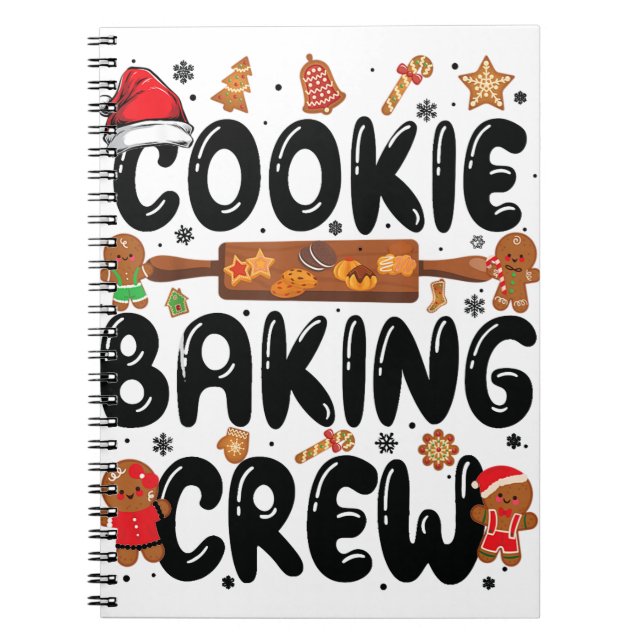 Cookie Backen Crew Weihnachten Lebkuchen Te Notizblock (Vorderseite)