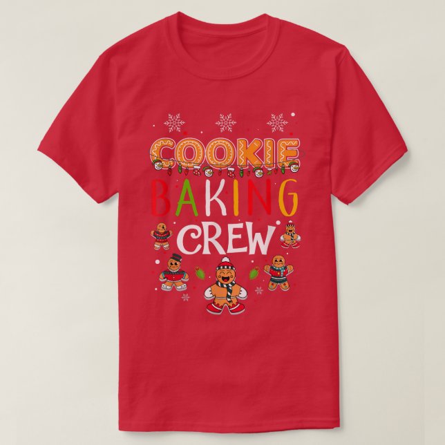 Cookie Backen Crew Weihnachts Lebkuchen Matching T-Shirt (Design vorne)