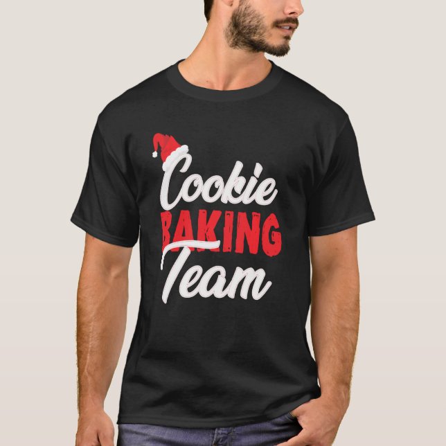 Cookie Backteam Kapitän Funny Christmas Weihnachte T-Shirt (Vorderseite)