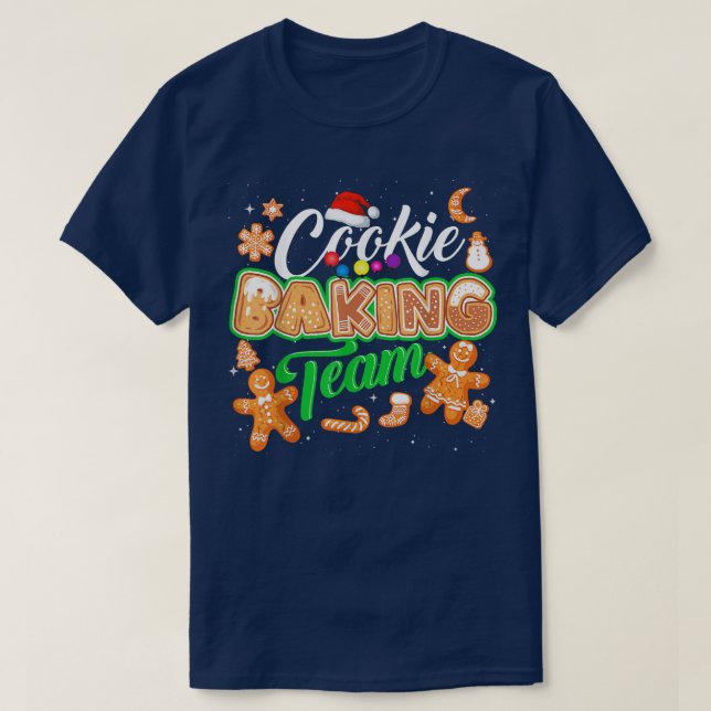 Cookie Backteam Urlaub Spaß Kochen Crew T-Shirt (Design vorne)