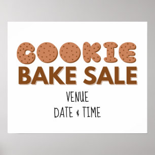 Cookie Bake Sale-Zeichen, Fundraising-Poster Poster