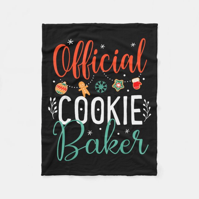 Cookie Baker Funny Christmas Couples Matching  Fleecedecke (Vorderseite)