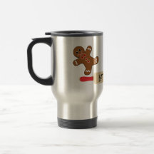 Cookie Baker Gingerbrei Cutout Man Travel Mug