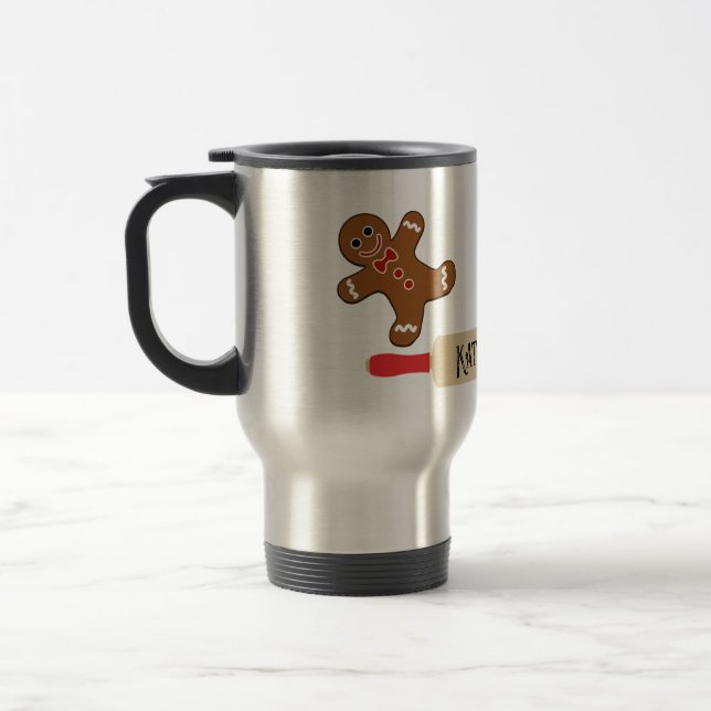 Cookie Baker Gingerbrei Cutout Man Travel Mug Reisebecher (Links)