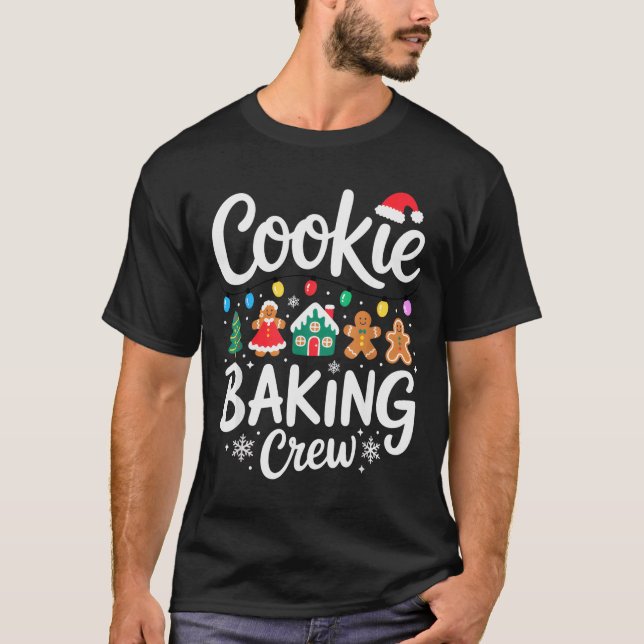 Cookie Baking Crew Christmas Chefs Festive Holiday T-Shirt (Vorderseite)