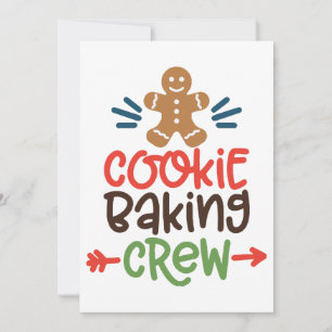 Cookie baking crew christmas  einladung
